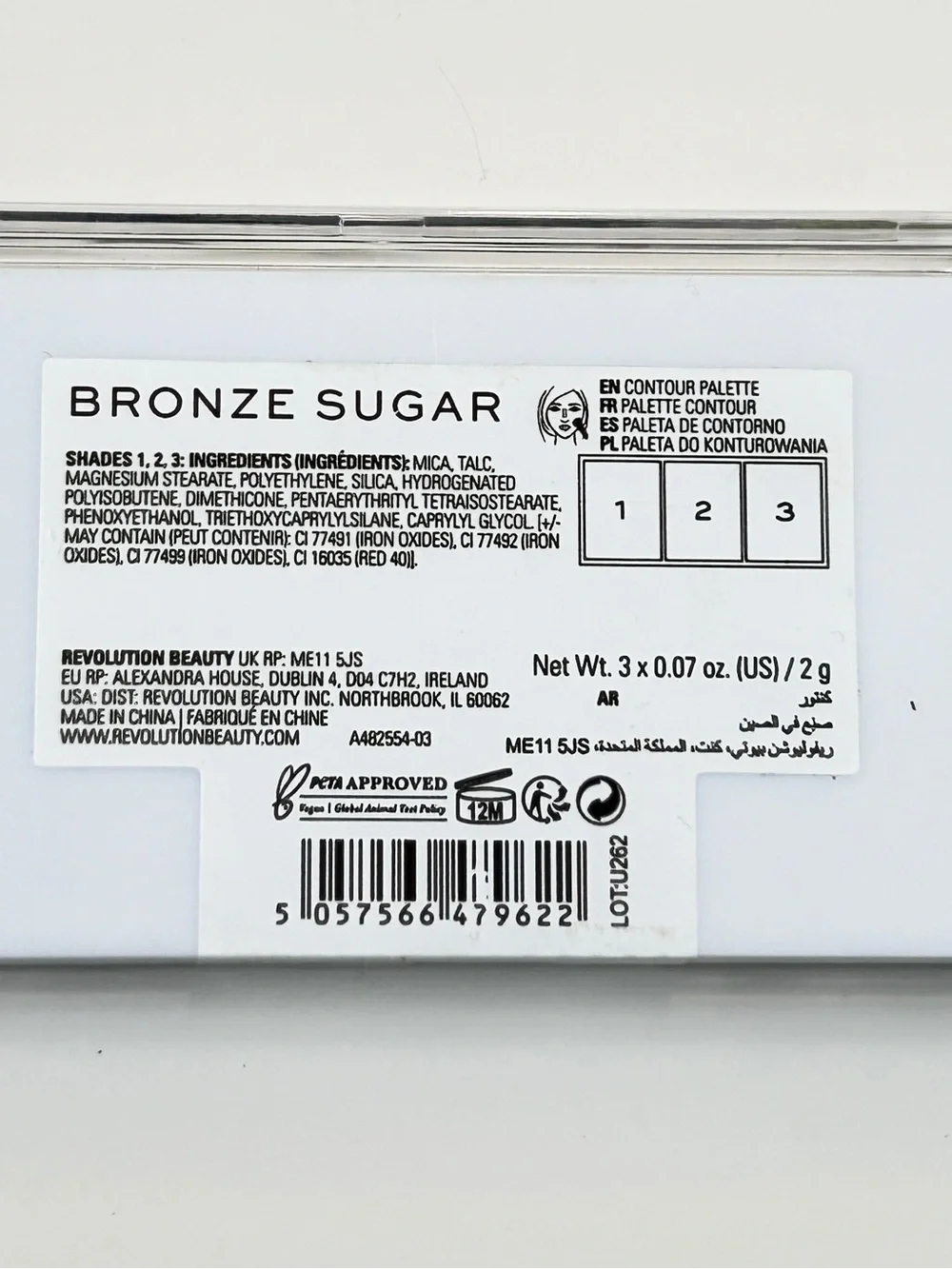 NEW/Sealed Relove by Revolution Bronze Sugar Contour Trio Palette